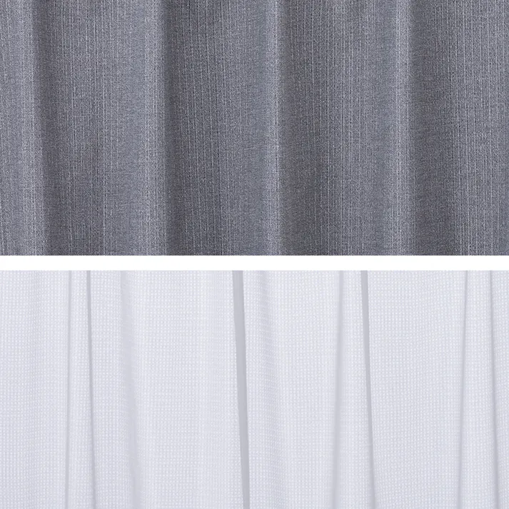 シェニール グレー 100×110cm 4枚組セットカーテン (販売終了)