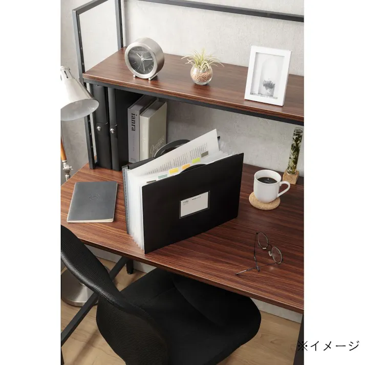背幅が広がる書類ケース ブラック