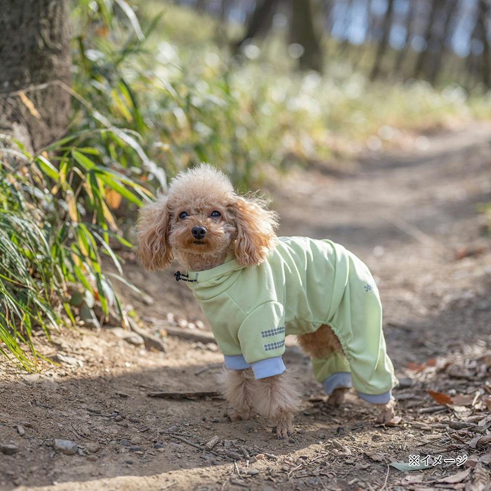 オールインワン SCORON素材使用 グリーン Lサイズ ペット服(犬の服