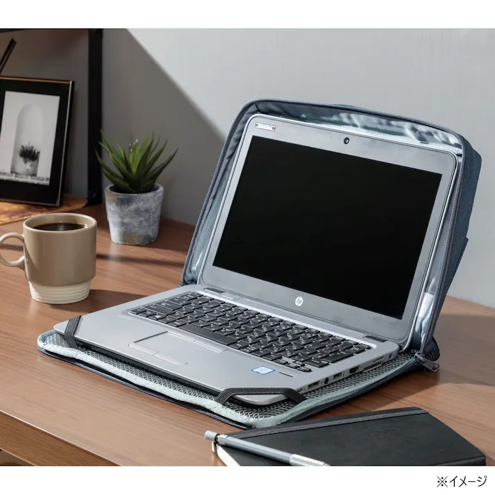 開いてそのまま使えるノートPCカバー ネイビー