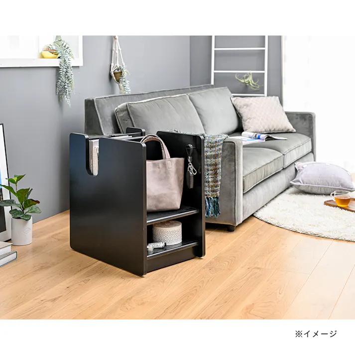 インテリアワゴン ranber ブラック【別送品】