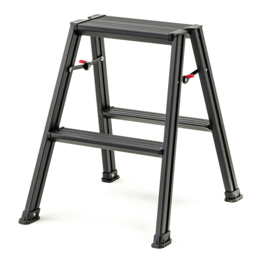 カインズ アルミ幅広踏台 2段 ブラック CFF-04 | はしご・脚立・三脚