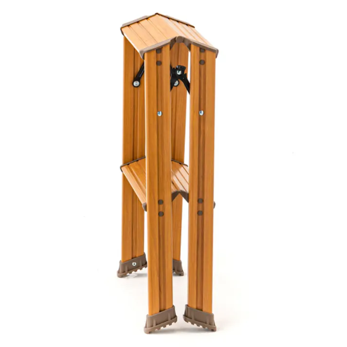 カインズ アルミ幅広踏台 2段 木目調 CFF-04