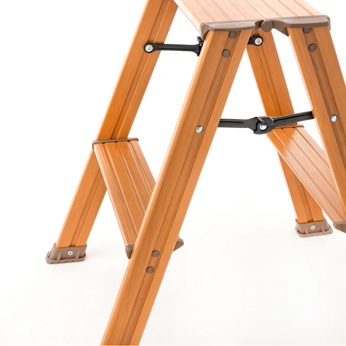 カインズ アルミ幅広踏台 2段 木目調 CFF-04