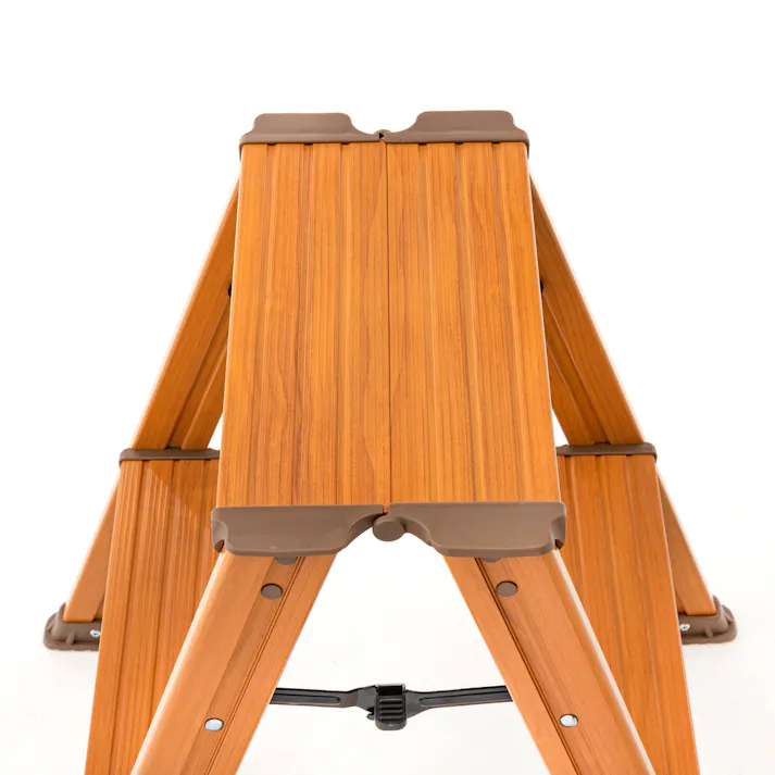 カインズ アルミ幅広踏台 2段 木目調 CFF-04