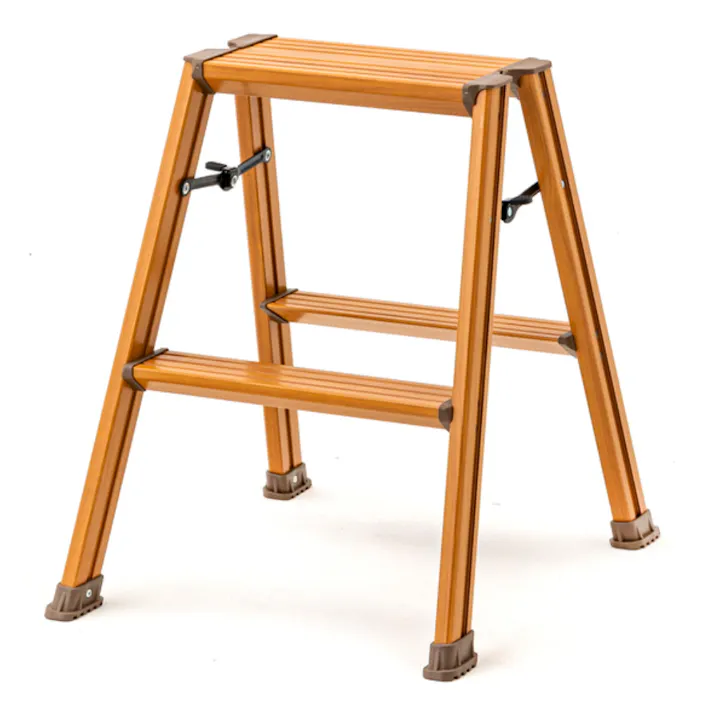 カインズ アルミ幅広踏台 2段 木目調 CFF-04