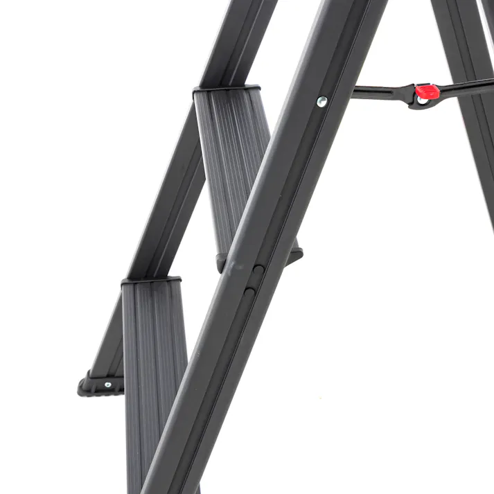 手摺付きアルミ幅広踏台 3段 ブラック CFF-05