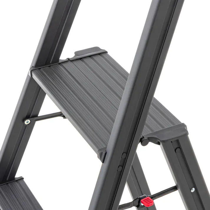 手摺付きアルミ幅広踏台 3段 ブラック CFF-05