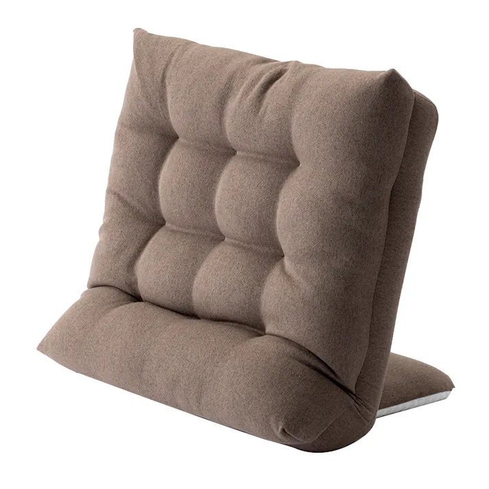 座布団にもなる背もたれイス F-Lepoco ブラウン 幅58cm 奥行44~57cm 高さ15~50.5cm 角度調整 リクライニング (販売終了)