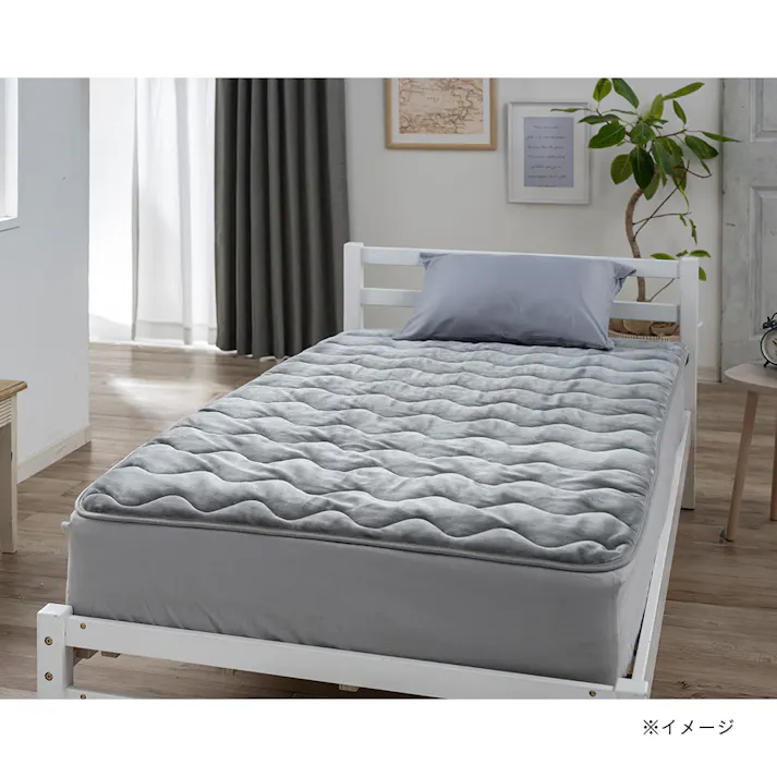 あったかふんわり敷パッド Pitapa グレー シングル 100×200cm(販売終了)