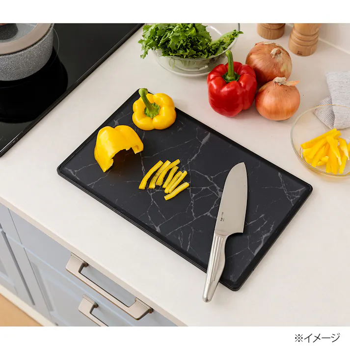 軽量大理石調まな板 38cm ブラック(販売終了)