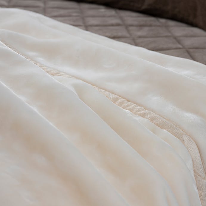 【2023秋冬】 2枚合わせ極厚毛布 MIZUKUMO ホワイト シングル 140×190cm(販売終了)