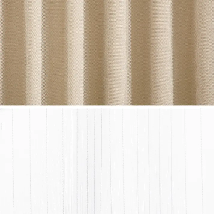 遮光遮熱 パスト ベージュ 100×110cm 4枚組セットカーテン