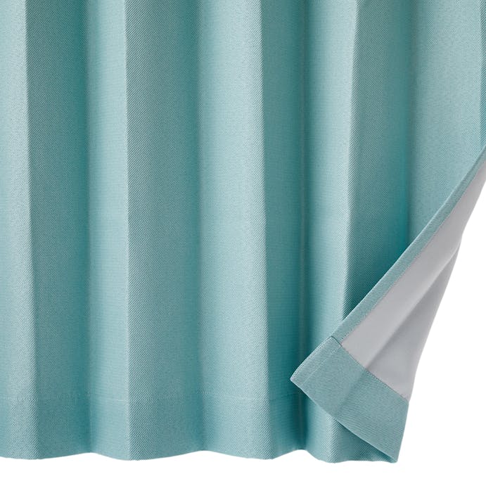 汚れがつきにくい エデル ブルー 100×200cm 4枚組セットカーテン