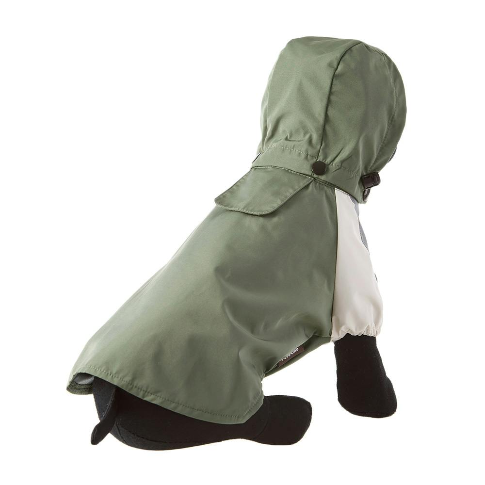 送料無料】ポケッタブルレインコート カーキ MDサイズ ペット服