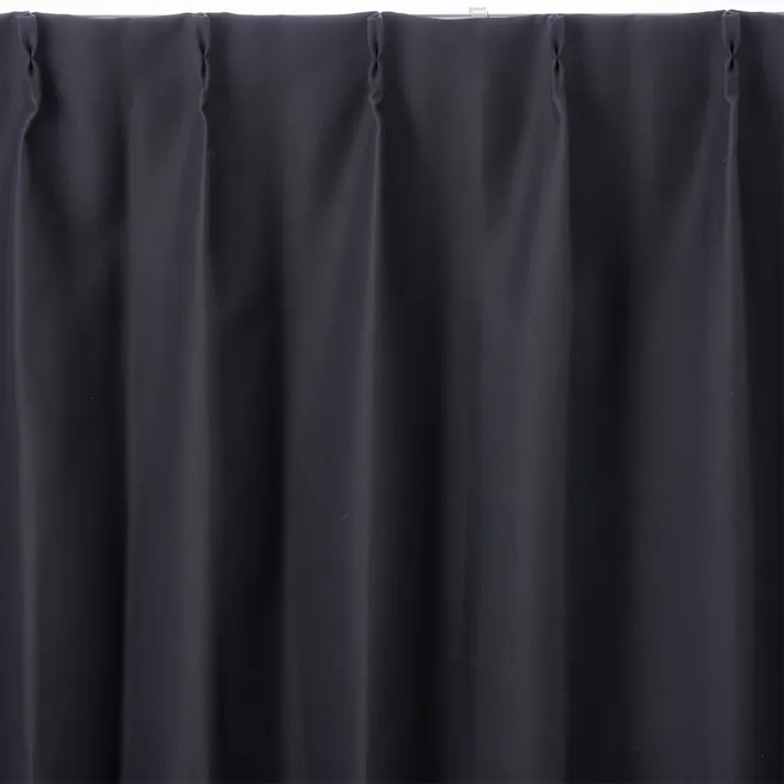 防汚・遮光カーテン マット ブラック 100×210cm 2枚組