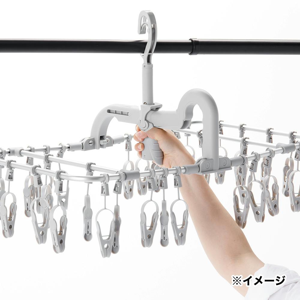 バラ売り⭕️セット 楽干し・楽カケ アルミ洗濯ハンガー 32ピンチ | 洗濯物ハンガー 通販