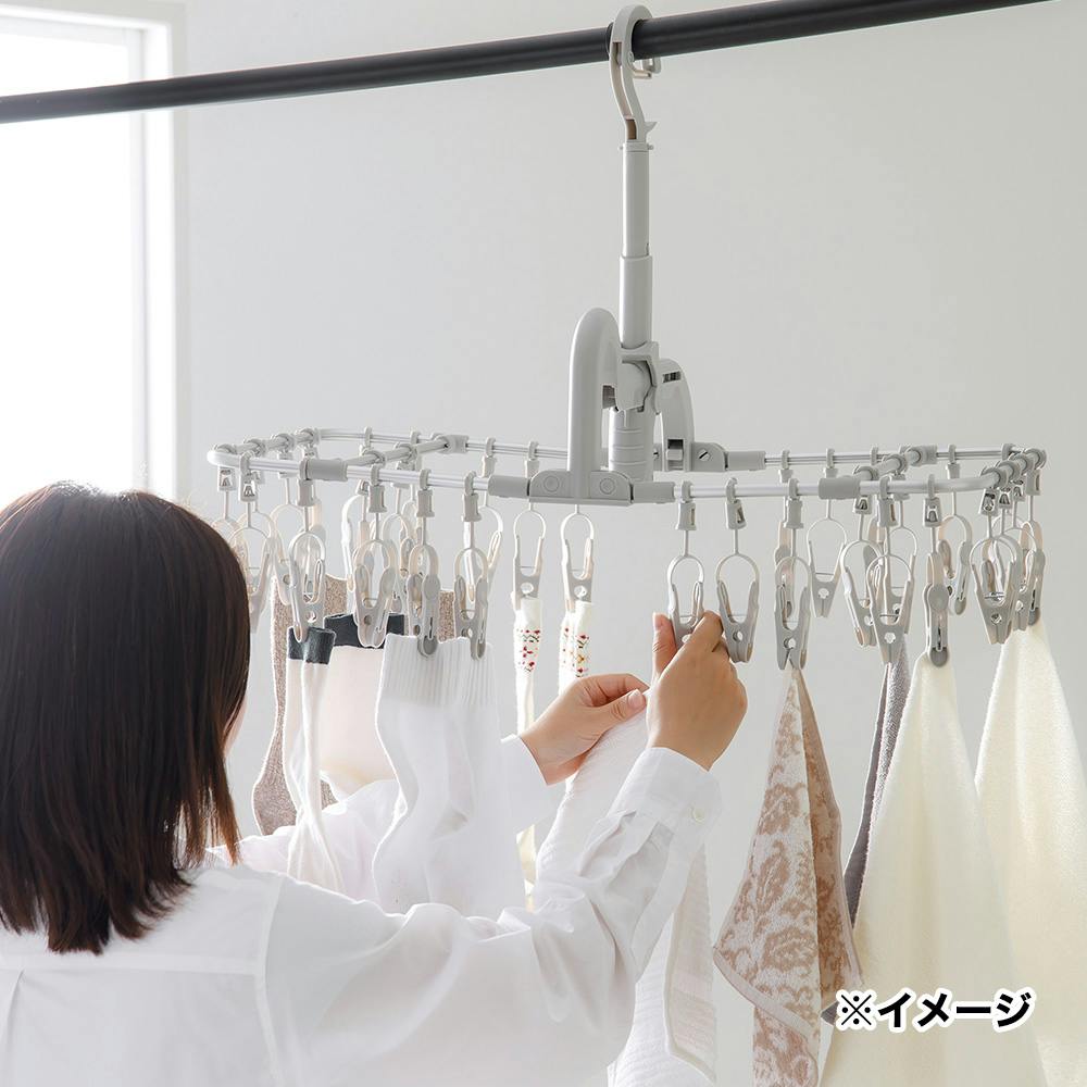 楽干し・楽カケ アルミ洗濯ハンガー 32ピンチ | 洗濯物ハンガー 通販