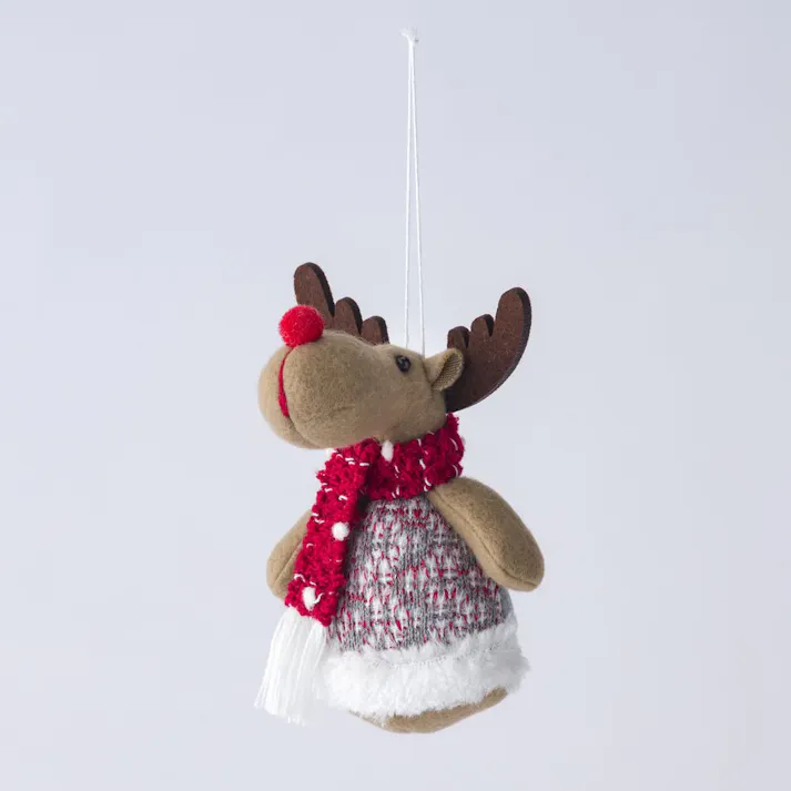 カインズ オーナメント人形 トナカイ レッド