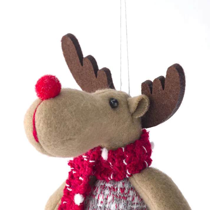 カインズ オーナメント人形 トナカイ レッド