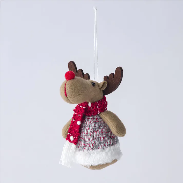 カインズ オーナメント人形 トナカイ レッド
