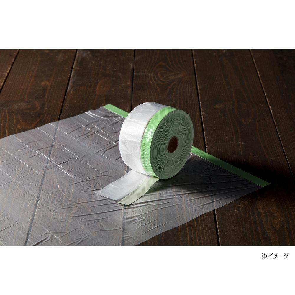 TS NEWコロナマスカー 1100mm×25m（パイオラン付）（60巻入）（850-16）養生 マスキング 塗装 建築 現場 工事 飛散 防止 汚れ 傷 防止 清掃 掃除