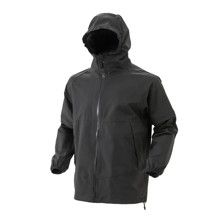 半袖にできるレインジャケット L ブラック