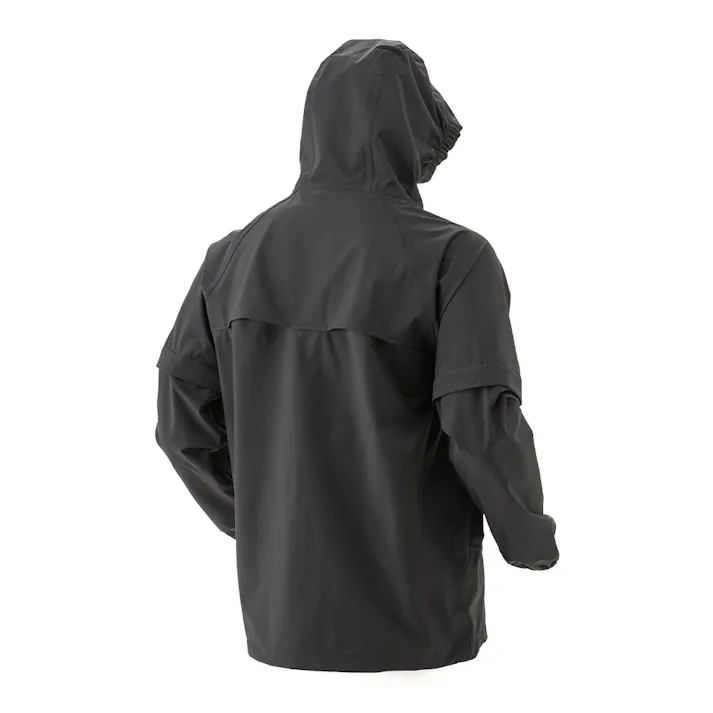 半袖にできるレインジャケット L ブラック