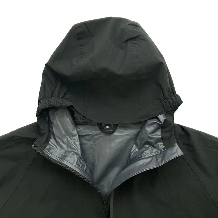 半袖にできるレインジャケット 3L ブラック