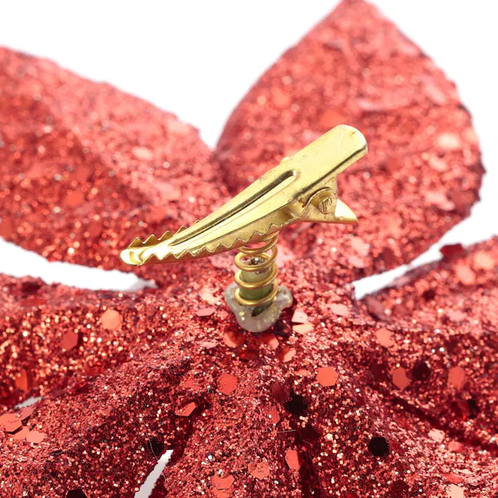 カインズ オーナメント クリップポインセチア レッド