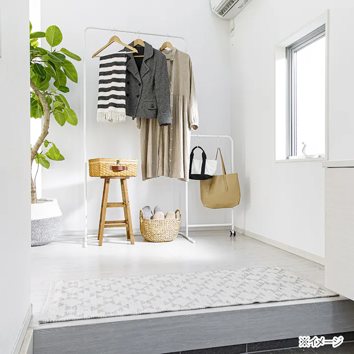 スチールハンガーラック 2段 M ホワイト G30(販売終了)