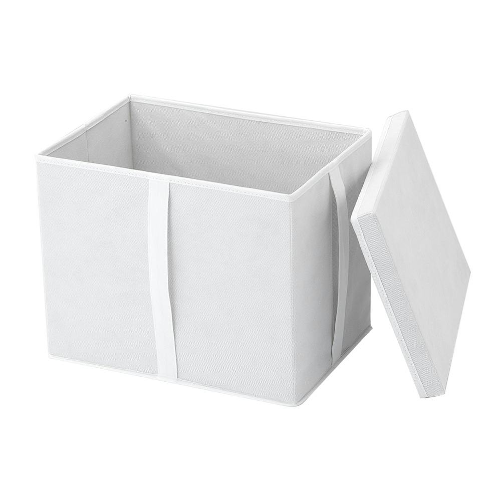 フタ付きケース shuhaco ホワイト 40×28×32cm H25 | 押入れ収納