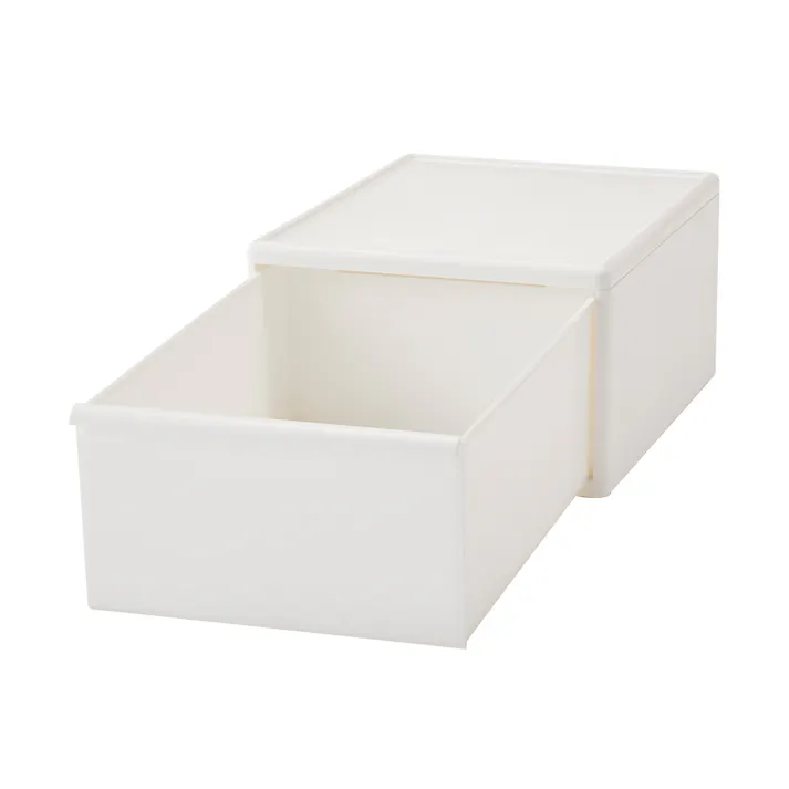 組み合わせて使えるブロック式チェスト ホワイト 34×45×21.5cm