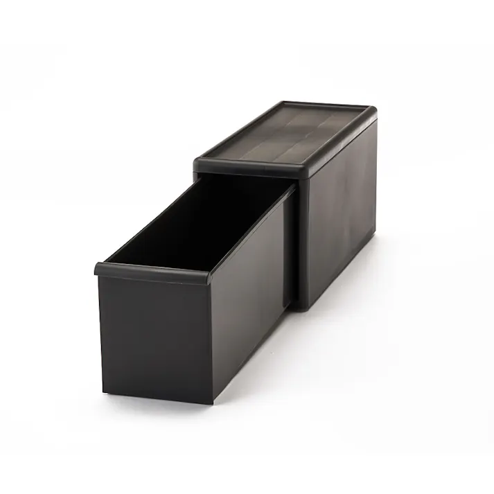 組み合わせて使えるブロック式チェスト ダークグレー 17×45×21.5cm