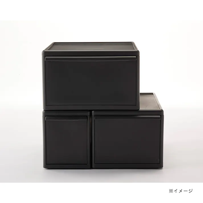 組み合わせて使えるブロック式チェスト ダークグレー 17×45×21.5cm