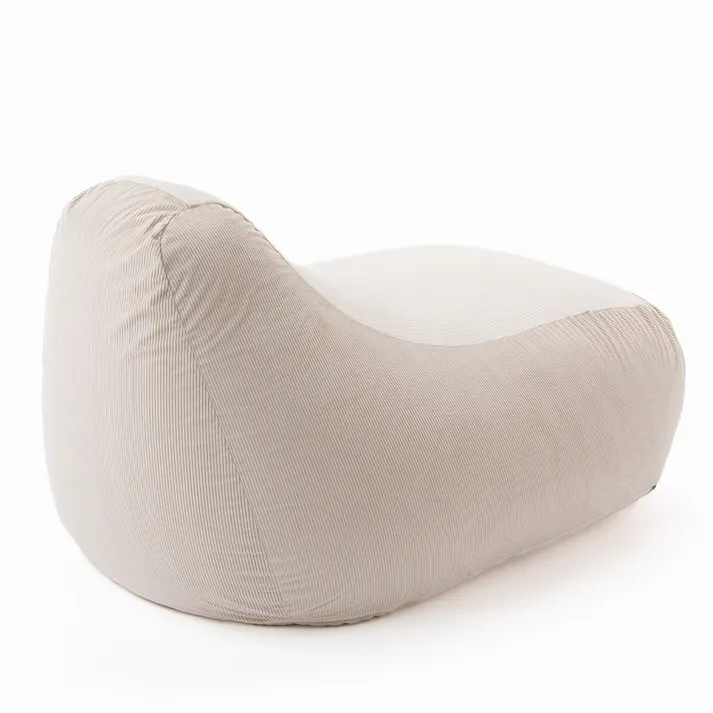 ソファクッション専用カバー L リブホワイト※カバーのみ