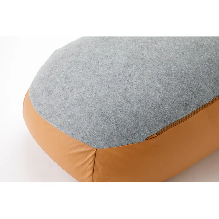 ソファクッション専用カバー L レザー調ブラウン※カバーのみ