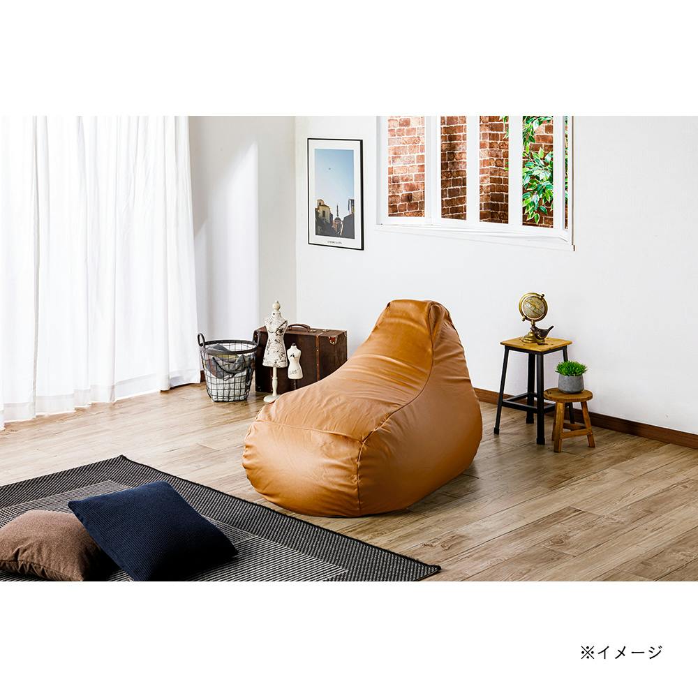 【美品】LOOSY ソファ+クッションカバー BROWN LOOSY 1人掛けビーズソファ Brown｜1人用ソファ おしゃれ