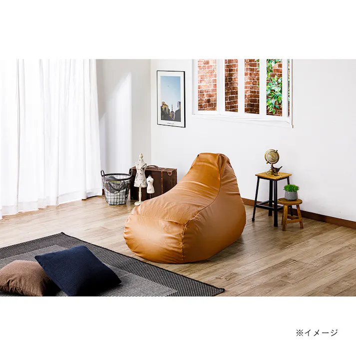 ソファクッション専用カバー L レザー調ブラウン※カバーのみ