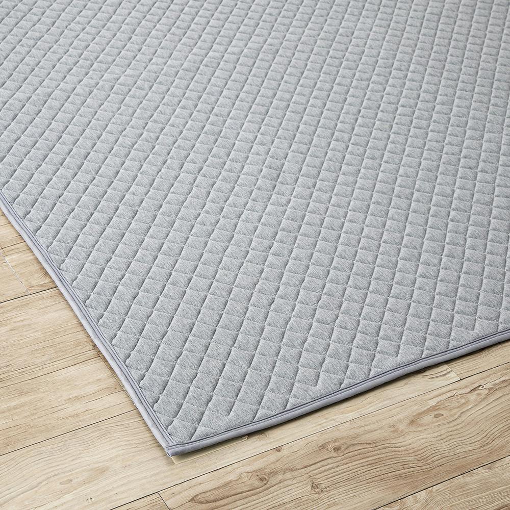 ＆Pet 低反発キルトラグ fwaat グレー 185×185cm | ラグ・カーペット