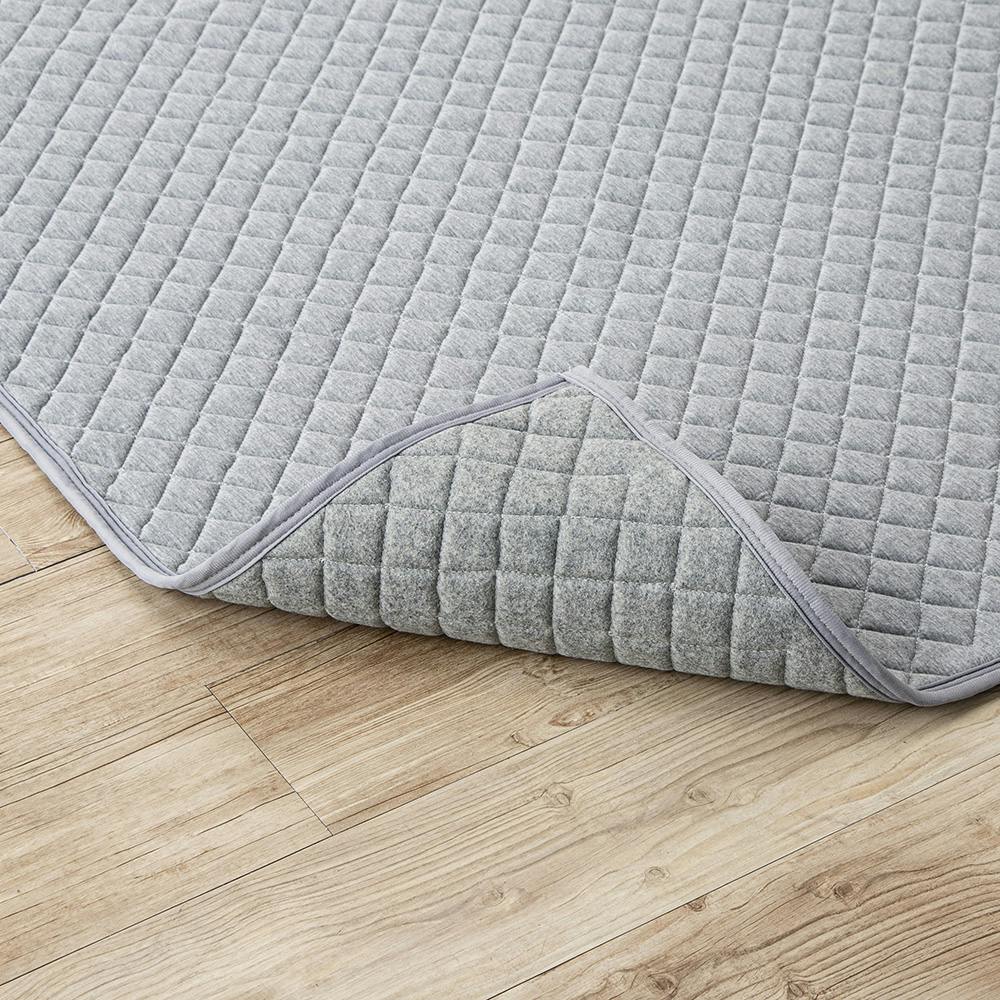 ＆Pet 低反発キルトラグ fwaat グレー 185×185cm | ラグ・カーペット