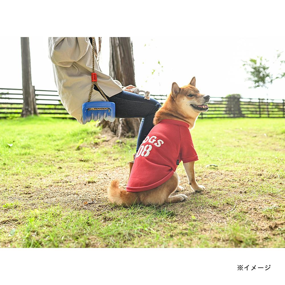 裏起毛ナンバートレーナー レッド SSサイズ ペット服(犬の服)(販売終了