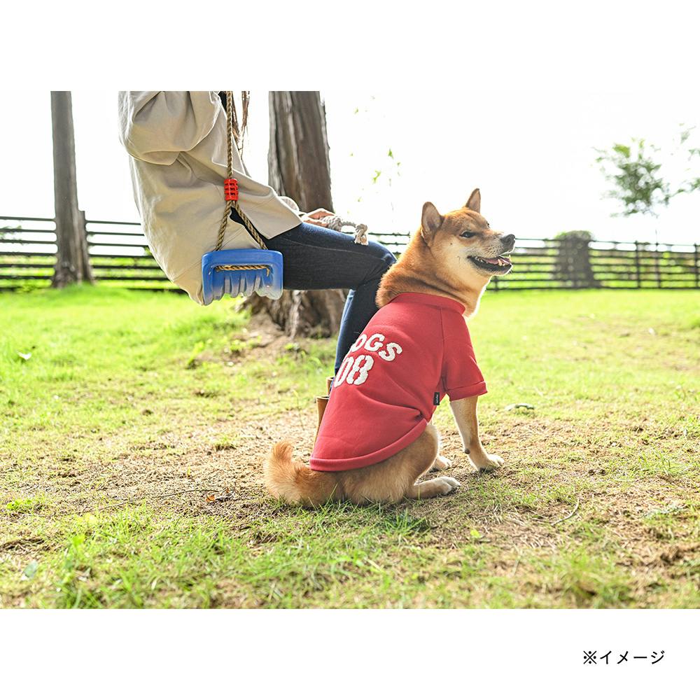 ペット服 犬服 サイズM 裏起毛ナンバートレーナー レッド Mサイズ