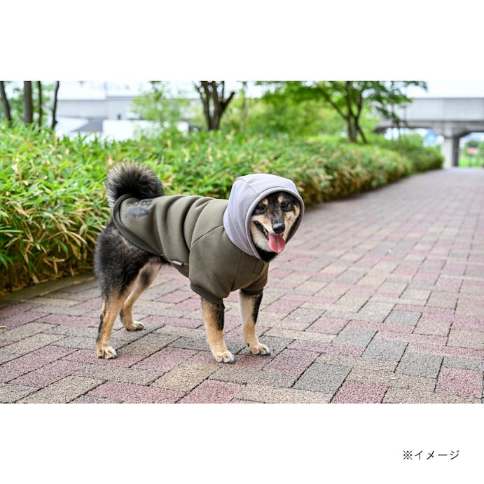 ビッグロゴパーカー カーキ 3Lサイズ ペット服(犬の服)(販売終了)