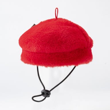 シャギーベレー帽 レッド(犬の服)