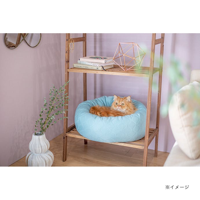 ひんやり猫まるまるベッド グリーン(販売終了)