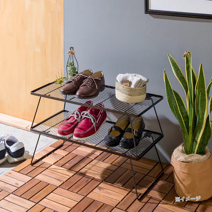 積み重ねる仕切りラック ブラック