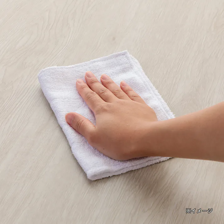 抗菌・防炎 拭ける吸着ダイニングラグ ホワイト 180×180cm(90×180cm 2枚入り)