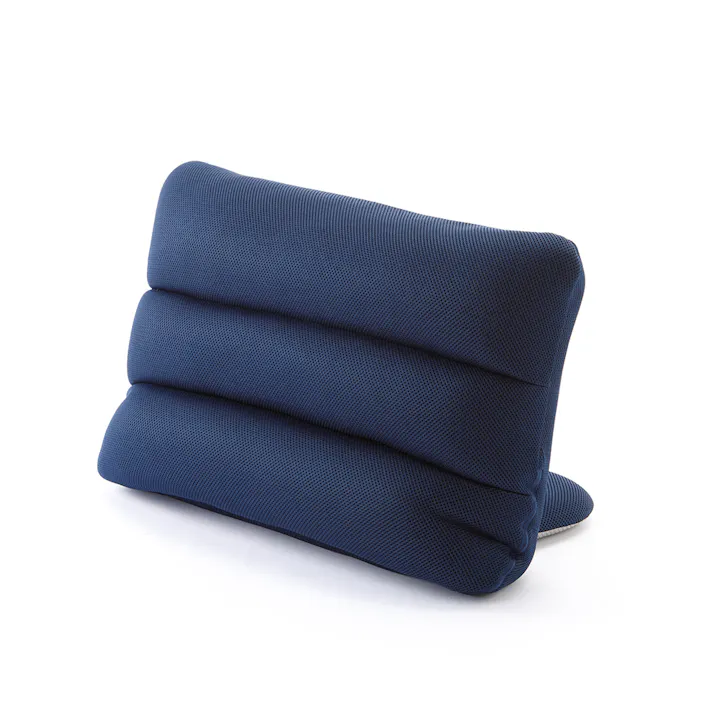 枕にもなる背もたれイス Lepoco アルティ ネイビー 幅58cm 奥行36~41cm 高さ15~34cm リクライニング 枕 足置き 背椅子(販売終了)