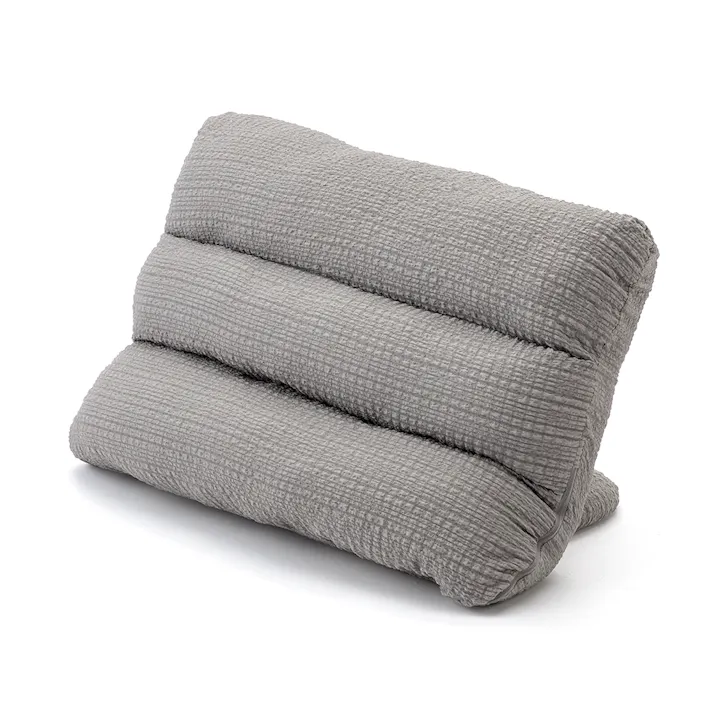 枕にもなる背もたれイス Lepoco アイン グレー 幅58cm 奥行36~41cm 高さ15~34cm リクライニング 枕 足置き 背椅子(販売終了)